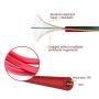 Replacement Audio Cable Cord Wire with in line Microphone and Control for Beats by Dr Dre Headphones Solo Studio Pro Detox Wireless Mixr Executive Pill (Black Red)