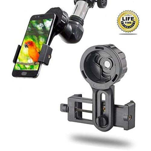 Universal Cell Phone Adapter Mount Smartphone Quick Photography Adapter Mount Compatible Monocular Binocular Spotting Scope Telescope Microscope, Record The Nature The World