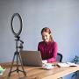 12" LED Selfie Ring Light with Tripod Stand & Cellphone Holder for Live Stream/Makeup/YouTube Video, Dimmable Beauty Ringlight for iPhone Android Phone, Color Temperature 3000K-6000K, 162Bulbs, Remote 12" LED Selfie Ring Light with Tripod Stand & Cellphone Holder for Live Stream/Makeup/YouTube Video, Dimmable Beauty Ringlight for iPhone Android Phone, Color Temperature 3000K-6000K, 162Bulbs, Remote