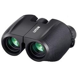 SGODDE Compact Binoculars for Adult Kids 10x25 Waterproof Binocular Weak Light Night Vision Folding High Powered Clear Binoculars Lightweight Bird Watching