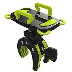 ihens5 Bike Phone Mount, Motorcycle & Mountain Bike Handlebar Phone Mount Bicycle Golf Cart Stroller Cell Phone Holder with Rubber Strap 360 Degrees Rotate for iPhone X 8 7 6 6s Plus Samsung (Green)