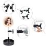 Selfie LED Ring Light, 6.5‘’ Selfie Cirle Led Light with Stand & Phone Holder, Make-up Mirror USB Control with Camera Remote Shutter 10 Brightness Levels Dimmable LED Ring Light for Makeup, Game Live