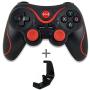 Wireless Android Gamepad T3 X3 Wireless Joystick Game Controller Bluetooth BT3.0 Joystick for Mobile Phone Tablet TV Box Holder-Black with Bracket-