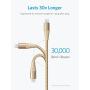 iPhone Charger Cable 10 Foot, Anker Powerline+ II Lightning Cable, (10 ft MFi Certified) Extra Long iPhone Charging Cord Compatible with iPhone SE 11 Pro Max Xs MAX XR X 8 7 6S, iPad and More (Gold)