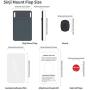 Sinjimoru Removable Cell Phone Wallet with Flap, Wireless Charging Compatible Phone Card Holder Wallet and iPhone Mount, Sinji Mount Flap Grey