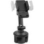 Mediabridge Smartphone Cradle w/Extended Cup Holder Mount - for iPhone X/8/7/7+, Samsung S6/Note - Fits 2"-3.5" (Part# PC3CM)