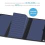 BigBlue 28W Solar Charger with Digital Ammeter, 2USB(5V/4A Max Overall), Portable Waterproof Solar Panels Phone Charger Compatible with iPhone 11/Xs/XR/X/8, iPad, Samsung Galaxy, LG, Google Pixel etc.