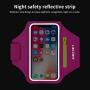 HAISSKY Armband Case with Airpods Holder/Car Key Bag Cell Phone Holder Gym Case Fits iPhone 11 Pro Max/11 Pro/Xs Max/XR 8 7 6,Galaxy S10+/S10/S10e/S9+ with Key Holder&Card Slot up to 6.8" (Rose)