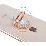 Cell Phone Finger Ring Holder, GREATQIQI Sparkle Diamond Phone Kickstand, 360° Rotation Metal Ring Grip Stand for Phones and Tablets (Rose Gold)