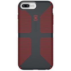 Speck Products CandyShell Grip Cell Phone Case for iPhone 8 Plus/7 Plus/6S Plus/6 Plus - Charcoal Grey/Dark Poppy Red