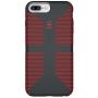Speck Products CandyShell Grip Cell Phone Case for iPhone 8 Plus/7 Plus/6S Plus/6 Plus - Charcoal Grey/Dark Poppy Red