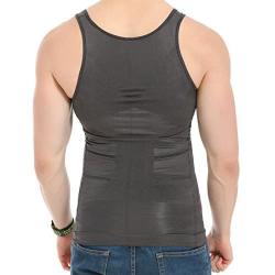 JQ JQAMAZING Mens Slimming Body Shaper Vest Abdomen Slim Shirt Compression Tank Shaperwear