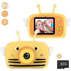 Kids Camera Portable Mini 2 Screen Digital Camera 20MP Dual Lens Video Camera DV Camcorder with 32G