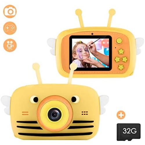 Kids Camera Portable Mini 2 Screen Digital Camera 20MP Dual Lens Video Camera DV Camcorder with 32G