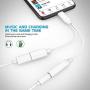 [Apple MFi Certified] Lightning to 3.5 mm Headphone Adapter Dual Ports Dongle Charger Jack&AUX Audio 3.5 mm Earphone Accessory,for iPhone 11/11 Pro/X/8,7 Plus/8 Plug and Play Support All iOS System