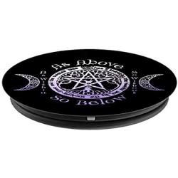 Wiccan Pagan Witch As Above, So Below Sacred Item Pentacle PopSockets Grip and Stand for Phones and Tablets