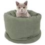 GOOPAWS 4 in 1 Self Warming Burrow Cat Bed, Pet Hideway Sleeping Cuddle Cave