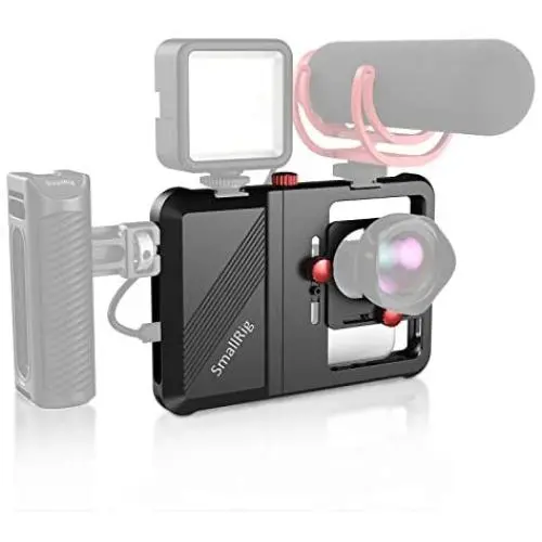 SmallRig Smartphone Video Rig, Filmmaking Vlogging Rig Phone Video Stabilizer Aluminium Alloy Grip w 1/4", Cold Shoe Mount Lens Mount and Lens Adapter for Videomaker Videographer - CPU2494 SmallRig Smartphone Video Rig, Filmmaking Vlogging Rig Phone Video Stabilizer Aluminium Alloy Grip w 1/4", Cold Shoe Mount Lens Mount and Lens Adapter for Videomaker Videographer - CPU2494