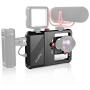 SmallRig Smartphone Video Rig, Filmmaking Vlogging Rig Phone Video Stabilizer Aluminium Alloy Grip w 1/4", Cold Shoe Mount Lens Mount and Lens Adapter for Videomaker Videographer - CPU2494