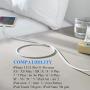 iPhone Charger Cable Sharllen Lightning Cable 5 Pack[3/3/6/6/10FT] Fast Charging Cords Syncing Extra Long USB iPhone Charging Cable Compatible iPhone 11/ XS/Max/XR/X/8/8P/7/7P/6/iPad/iPod White