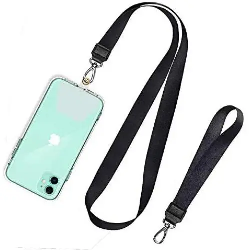 SHANSHUI Phone Lanyard, Neck Strap and Wrist Tether Key Chain Holder Universal for Phone Case Anchor Fit All Smartphones-Black SHANSHUI Phone Lanyard, Neck Strap and Wrist Tether Key Chain Holder Universal for Phone Case Anchor Fit All Smartphones-Black