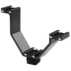 Movo 3BA-1 Triple Shoe Bracket - Camera V Bracket for Lights, Monitors, Microphones and More (Small)