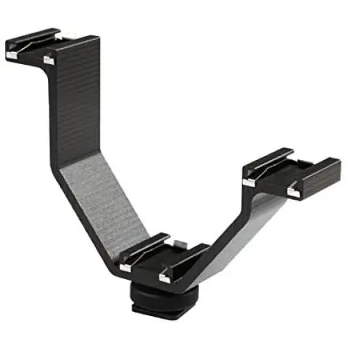 Movo 3BA-1 Triple Shoe Bracket - Camera V Bracket for Lights, Monitors, Microphones and More (Small) Movo 3BA-1 Triple Shoe Bracket - Camera V Bracket for Lights, Monitors, Microphones and More (Small)