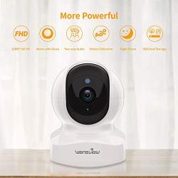 Home Security Camera, Baby Camera,1080P HD Wansview Wireless WiFi Camera for Pet/Nanny, Free Motion Alerts, 2 Way Audio, Night Vision, Compatible with Alexa Echo Show, with TF Card Slot and Cloud