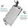 Screen Replacement for iPhone 6 [White] with Home Button, Mobkitfp Pre-Assembled LCD Display Digitizer with Camera+Earpiece+Sensors for A1549, A1586, A1589, Include Repair Tools+Magnetic Screw Mat