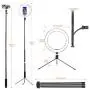 SXIYA LED Ring Light,10.2" Selfie Ring Light with Tripod Stand and Smart Phone Holder Compatible with iPhone Android for Makeup YouTube Videos Photography Adjustable Durable SXIYA LED Ring Light,10.2" Selfie Ring Light with Tripod Stand and Smart Phone Holder Compatible with iPhone Android for Makeup YouTube Videos Photography Adjustable Durable