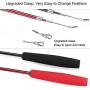 MeoHui 11PCS Retractable Cat Feather Toy Set, Interactive Cat Toys Wand with 2 Poles & 9 Attachments Worm Bird Feathers, Cat Feather Teaser Wand Toy for Kitten Cat Having Fun Exercise Playing