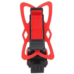 Keenso Bike Mobile Phone Bracket - GPS Navigator Stand Universal Bike Mobile Phone Bracket Red Silicone Mountain Bicycle