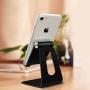 ORIbox Adjustable Cell Phone Stand, 2020 Aluminum Desktop Cellphone Stand with Anti-Slip Base and Convenient Charging Port, Fits All Smart Phones