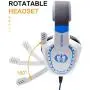 Gaming Headset for PC PS4 Xbox One Tablet Mac Smart Phone Gaming Headphone with Noise Canceling Mic,Bass Surround,Soft Memory Earmuffs（White）