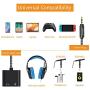 Headset MIC Splitter for PC Gaming, Xbox One, PS4, Nintendo Switch, Cubilux Separate Microphone Headphone Jack MIC and Audio Splitter Adapter Compatible for Gaming Headset Logitech G430 G230 H130 H250