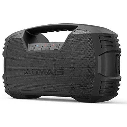 AOMAIS GO Bluetooth Speakers, 40H Playtime Outdoor Portable Speaker, 40W Stereo Sound Rich Bass, IPX7 Waterproof Bluetooth 5.0 Wireless Pairing,10000mAh Power Bank, for Party, Travel（2020 Upgrade）