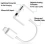 [Apple MFi Certified] Lightning to 3.5 mm Headphone Adapter Dual Ports Dongle Charger Jack&AUX Audio 3.5 mm Earphone Accessory,for iPhone 11/11 Pro/X/8,7 Plus/8 Plug and Play Support All iOS System