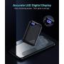 EAFU Portable Charger, LED Display Dual 3A High-Speed Power Bank with USB C Output & Flashlight, The Lightest 6000mAh External Phone Battery Pack for iPhone 11 Pro X 8 AirPods iPad Samsung S10 Google