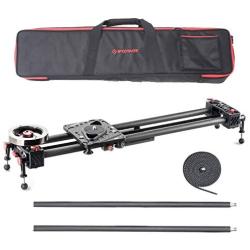 IFOOTAGE Camera Slider Track Carbon Fiber 53 Dolly Rail Video Stabilizer Professional for DSLR Camera DV Video Camcorder Film Photography - Shark Slider S1 with Extension Tubes (S1B)