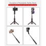 Selfie Stick Tripod, BlitzWolf Lightweight Aluminum All in One Extendable Phone Tripod for Gopro Dslr Camera, Selfie Stick with Wireless Remote for iPhone 11 Pro/XS Max/XS/XR/X/8/7/6, Galaxy S10/S9/S8