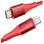 Xcentz iPhone 11 Charger, USB C to Lightning Cable [3ft Apple MFi Certified] Fast Charging Power Delivery Nylon Braided iPhone Cable for iPhone 11/11 Pro/11 Pro Max/XS Max/XS/XR/X/8/8 Plus, Red