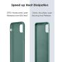 DTTO iPhone 11 Case, [Romance Series] Full Covered Shockproof Silicone Cover [Enhanced Camera and Screen Protection] with Honeycomb Grid Pattern Cushion for Apple iPhone 11 6.1” 2019, Midnight Green