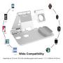 Cell Phone Stand and Watch Stand,Universal Desktop Stand Holder, Compatible with for for IPad, iPhone 6s 7 8 X Plus, Nintendo Switch (Silver-A)