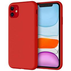 JETech Silicone Case for Apple iPhone 11 (2019) 6.1-Inch, Silky-Soft Touch Full-Body Protective Case, Shockproof Cover with Microfiber Lining (Red)