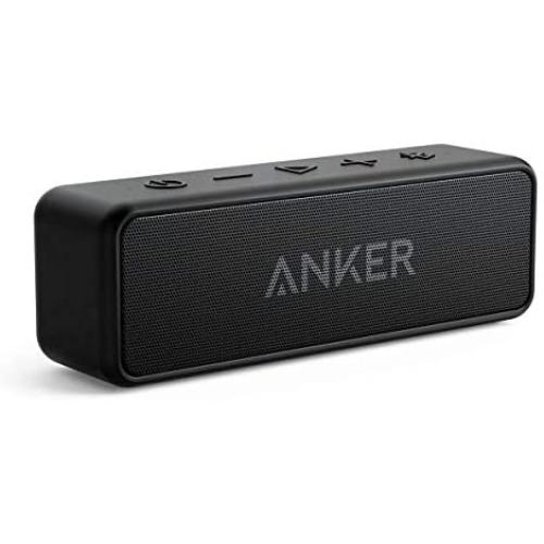 Anker Soundcore 2 Portable Bluetooth Speaker with 12W Stereo Sound, Bluetooth 5, Bassup, IPX7 Waterproof, 24-Hour Playtime, Wireless Stereo Pairing, Speaker for Home, Outdoors, Travel