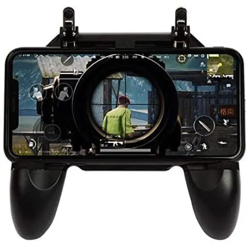 EIKdoulf02 4.5-6.5inch Mobile Phone Game Controller Gaming Joystick for PUBG Android iOS - Black