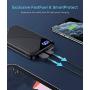 EAFU Portable Charger, LED Display Dual 3A High-Speed Power Bank with USB C Output & Flashlight, The Lightest 6000mAh External Phone Battery Pack for iPhone 11 Pro X 8 AirPods iPad Samsung S10 Google