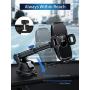 Mpow Dashboard Car Phone Mount, Windshield Car Phone Holder, 2 Suction Levels, Washable Gel Pad Compatible iPhone 11 Pro/Max/X/XS/XR/8Plus/8/7Plus/7/6Plus, Google, One Plus, Moto