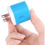 USB Wall Charger, AILKIN 3-Pack 2.1A Dual Port USB Plug Power Adapter Charging Cube Replacement for iPhone X 8/7/6 Plus SE/5S/4S,iPad, iPod, Samsung, Android Phone, and Other Charger Brick Plug-Blue