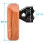 CAMVATE DSLR Wooden Handle Grip with Connector for DV Video Camera Cage(1 Pair)